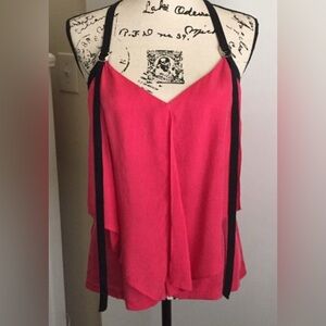 Karen Millen Red and Pink Sleeveless Camisole